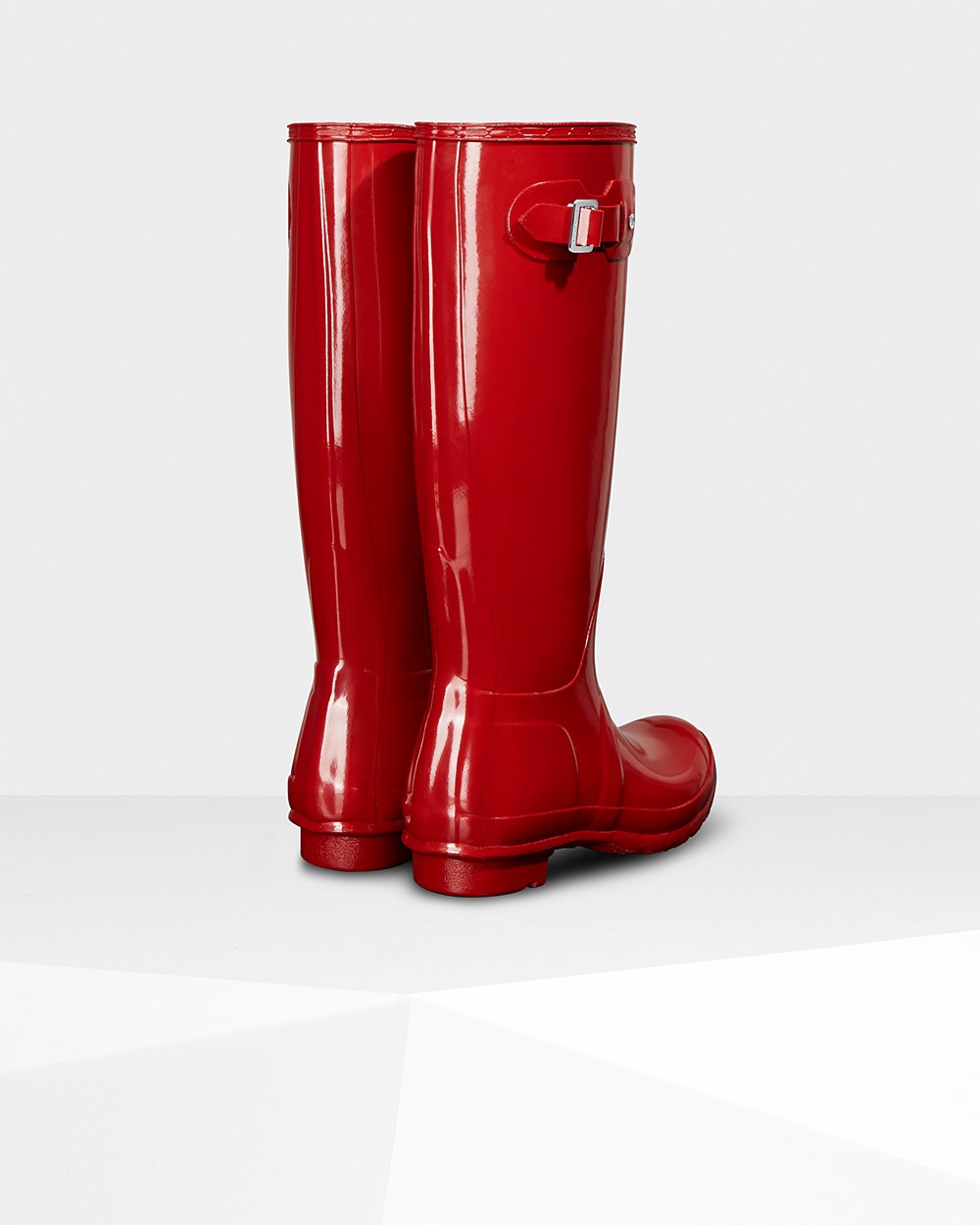 Galochas Altas Hunter Feminina Vermelhas - Original Gloss - 67VNCZFUK